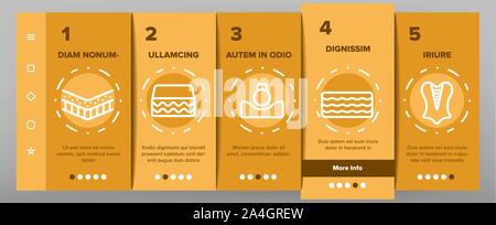 Materiale in lattice vettore di elementi di onboarding Illustrazione Vettoriale