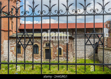 Una vista in Kazimierz di Cracovia Foto Stock