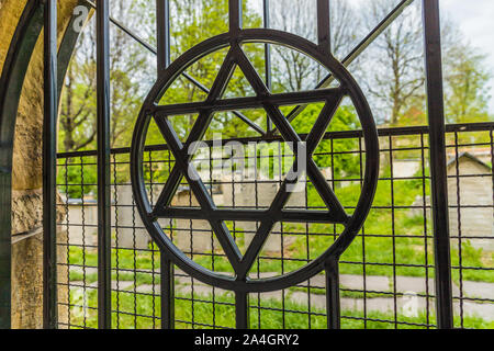 Una vista in Kazimierz di Cracovia Foto Stock