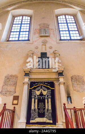 Una vista in Kazimierz di Cracovia Foto Stock