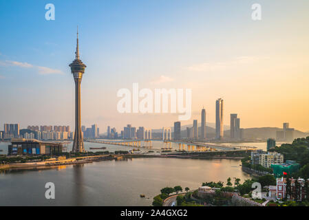 Scenario di Macao a West Bay Lake in Cina Foto Stock