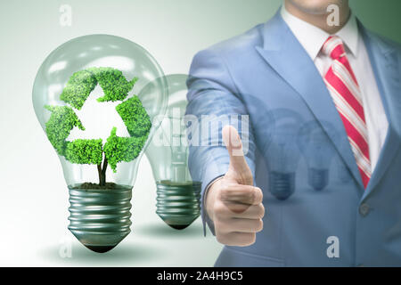 L'energia verde anc ecologia nozione di imprenditore Foto Stock