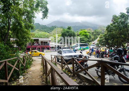 El Ziano entrata al Parco Nazionale Tayrona in Colombia Foto Stock