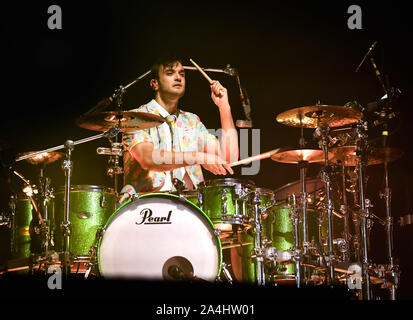 Ottobre 13, 2019, Ontario, CA, U.S: Arejay Hale â€" tamburi, backing vocals per Halestorm 2019 Autunno Tour Ottobre 13th, 2019 in Ontario, California alla Toyota Arena (credito Immagine: © Dave Safley/ZUMA filo) Foto Stock