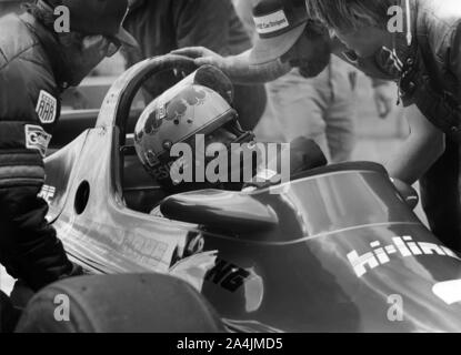 Desir&#xe9; Wilson a Silverstone durante le qualifiche per il Gran Premio di Gran Bretagna 1980. Foto Stock