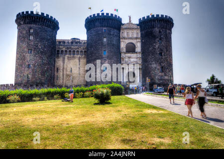 L'Italia, Campania, Napoli, Maschio Angioino o Castel Nuovo Foto Stock