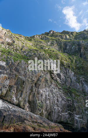 Il mare di pile di Boreray in St Kilda arcipelago Foto Stock