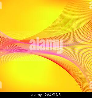 Abstract sfondo giallo con righe rosse Illustrazione Vettoriale