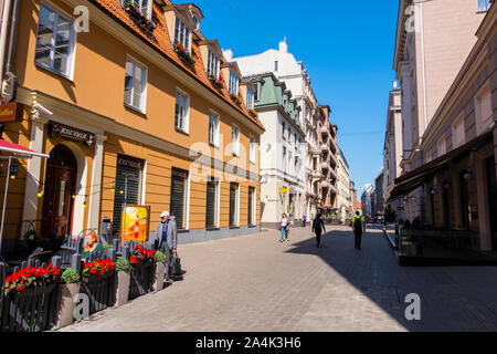 Valnu iela, città vecchia, Riga, Lettonia Foto Stock