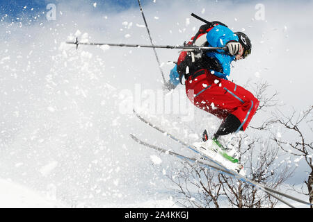 Sciare a Hemsedal, Norvegia Foto Stock