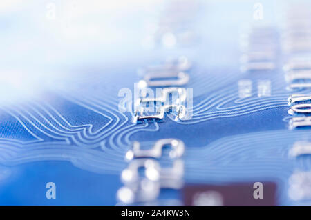 I dettagli di una carta di credito, numeri dei codici numerici, pagamento - VISA Foto Stock