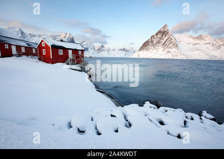 Villaggio di Moskenes a Lofoten Foto Stock