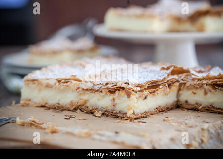 La torta di panna - la famosa torta del papa polacco Foto Stock