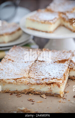 La torta di panna - la famosa torta del papa polacco Foto Stock