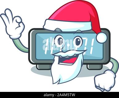 Santa orologio digitale su una sedia cartoon Illustrazione Vettoriale