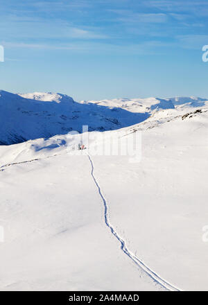 Sciare a Hemsedal, Norvegia Foto Stock