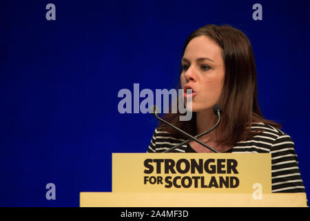 Aberdeen, Regno Unito. Il 15 ottobre 2019. Nella foto: Kate Forbes MSP del Partito nazionale scozzese (SNP). Partito nazionale scozzese (SNP) Conferenza Nazionale, all'evento complesso Aberdeen(TECA). Credito: Colin Fisher/Alamy Live News Foto Stock