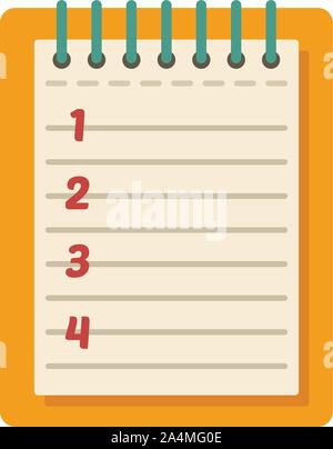 Blocco di carta e la relativa icona. Illustrazione piana del blocco di carta icona vettoriali per il web design Illustrazione Vettoriale