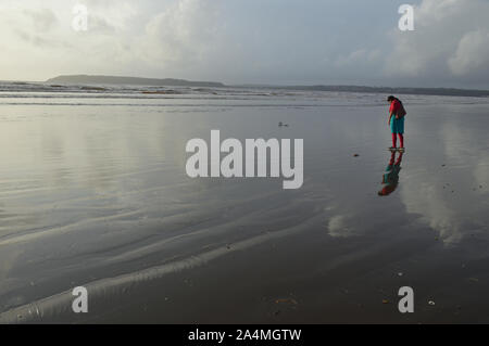 Caranzalem Beach. Panaji, Goa, India. Foto Stock