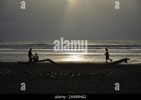 Caranzalem Beach. Panaji, Goa, India. Foto Stock