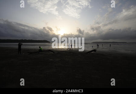 Caranzalem Beach. Panaji, Goa, India. Foto Stock