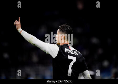 La Juventus player Cristiano Ronaldo durante il Inter-Juventus partita di calcio a San Siro Foto Stock