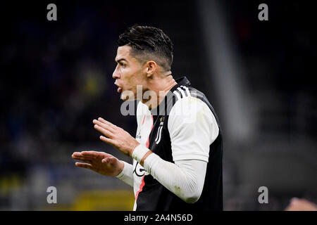 La Juventus player Cristiano Ronaldo durante il Inter-Juventus partita di calcio a San Siro Foto Stock