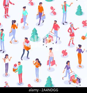 Seamless natale disegno vettoriale Illustrazione Vettoriale