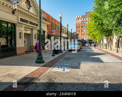 Wall Street nel centro di Asheville Carolina del Nord Foto Stock