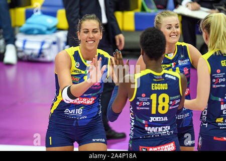 Indre Sorokaite , Conegliano, entra nella fieldper la prima volta durante la undefined, Treviso, Italia, 12 ott 2019, Pallavolo volley italiano se Foto Stock