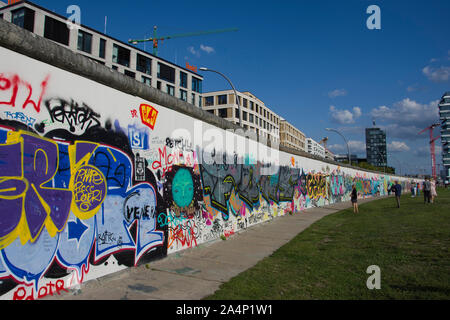 Berlino est et Berlin ouest, mur de Berlin East galery, Foto Stock