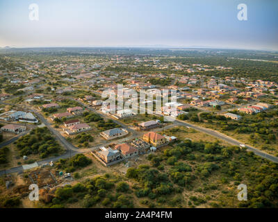 Gaborone zona residenziale vista aerea Foto Stock