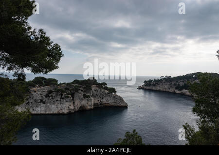 Calanque de Port pin in inverno Foto Stock