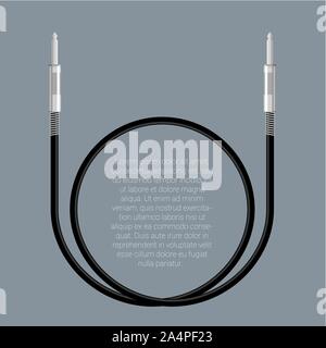 Cavo audio template vettoriale Illustrazione Vettoriale