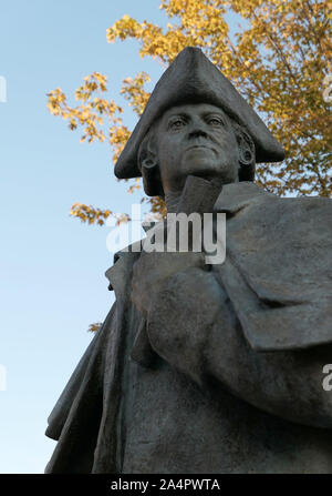 John Adams statua nel centro di Quincy Massachusetts Foto Stock