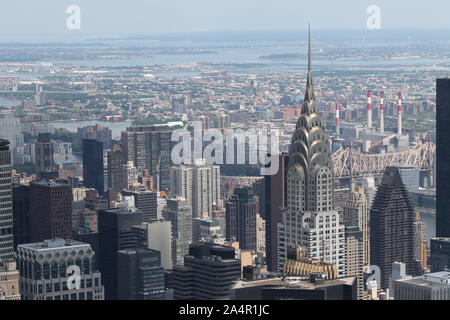 New York skyline della città vista dall' Empire State Building Foto Stock
