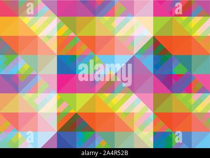 Abstract sfondo geometrico con piastrelle colorate Illustrazione Vettoriale