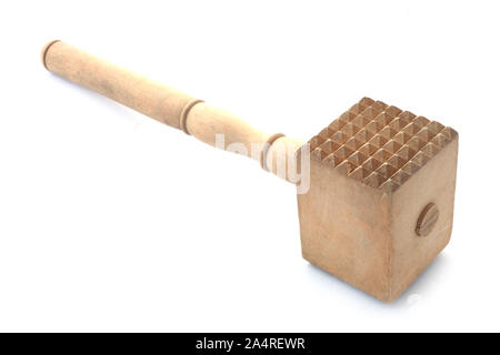 Batticarne isolato su bianco Foto Stock