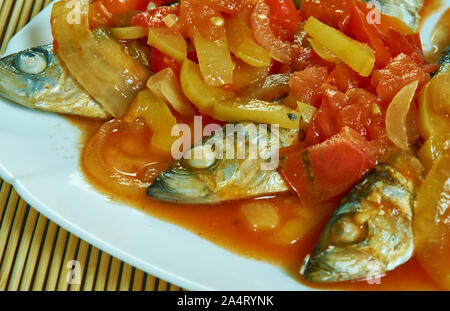 Le sardine messicano - Sardinas a la veracruzana close up Foto Stock