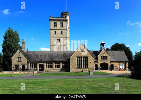 Il Bedford Hall e Thorney Heritage Museum, Thorney village, Cambridgeshire, England, Regno Unito Foto Stock