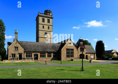 Il Bedford Hall e Thorney Heritage Museum, Thorney village, Cambridgeshire, England, Regno Unito Foto Stock