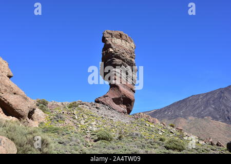 Rock Cinchado, Las Canadas, Tenerife Foto Stock