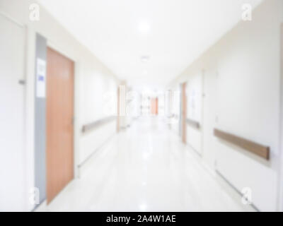 Abstract blur corridoio di un ospedale, sfocatura dello sfondo immagine del corridoio in ospedale Foto Stock
