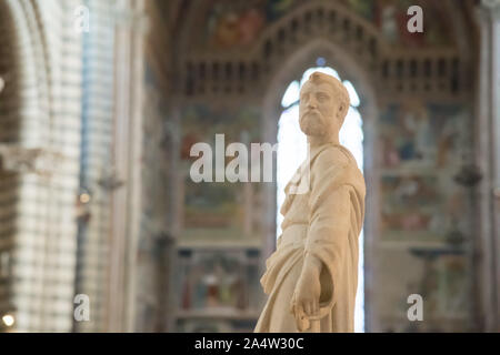 Gotico italiano Cattedrale di Santa Maria Assunta (Cattedrale dell Assunzione della Beata Vergine Maria) nel centro storico di Orvieto, Umbria, Italia. Au Foto Stock