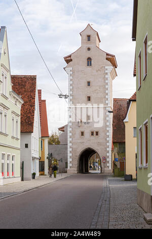 Noerdlingen, Reimlinger Tor, Stadttor Foto Stock