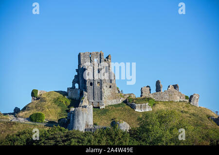 Castello di Corfe Foto Stock