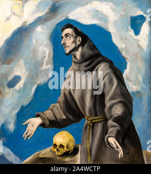 El Greco, pittura, san Francesco di Assisi, che riceve le stimmate, 1590-1595 Foto Stock