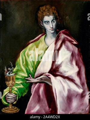 El Greco, San Giovanni Evangelista, pittura, 1610-1614 Foto Stock