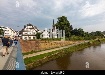 Il Weser a Höxter, Foto Stock