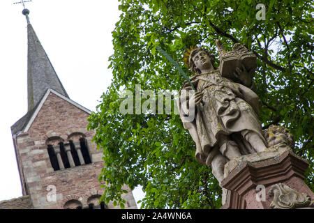 Eredità di Mondo Corlvey Castello, ex badia benedettina, vicino a Höxter, chiesa abbaziale, Foto Stock